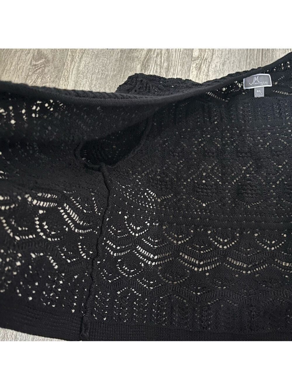 JM Collections Cottagecore Crochet Cardigan bolero short sleeve sweater PL - Picture 3 of 5